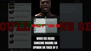 When KSI Hears Someone Making An Opinion On Thick Of It ksi jjolatunji ksi manchild [upl. by Koosis]