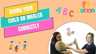 How to Give an Inhaler Correctly to Children  Kings College Hospital Dubai  Pediatric Clinic [upl. by Bullough]