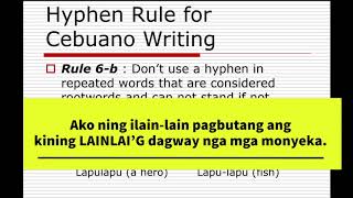 CEBUANO LESSONS 4 Lapulapu or LapuLapu Using a Hyphen [upl. by Airemaj]