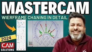 Mastercam 2024 Wierframe Chaining Selection How to Select wireframe in any toolpath Mastercam 2024 [upl. by Dinny]