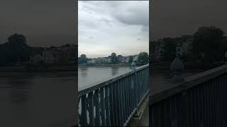 Putney railway bridge and pedestrian crossing London [upl. by Aneerol]