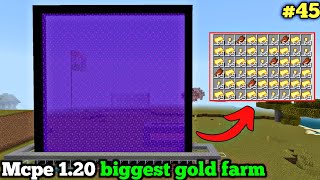 120 Easy Gold Farm In Minecraft Pocket Edition  Minecraft Pe Survival Series 45 [upl. by Selina709]