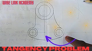 TANGENCY PROBLEM 16 engineering drawing 👌 Technical drawing [upl. by Lambert72]