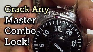 Break open any Master Combo Lock in 8 tries or less [upl. by Itnaihc680]