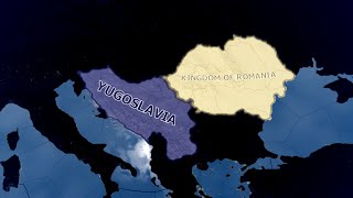 Romania vs Yugoslavia  HOI4 Timelapse [upl. by Baxy]