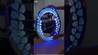 24x18 Inch  Oval Shape Small Crystal Diamond LED Mirror by Spark Global Glass  sparkglobalglass [upl. by Cicely]