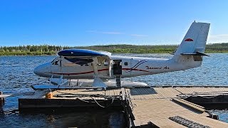 FLIGHT INTO BLACKMURS ATHABASCA LODGE [upl. by Zannini]