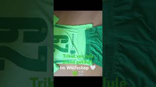 Grüße an Jule🤍💚🐺 Trikot im Wölfeshop mit Hose für 146€ gekauft [upl. by Obie]