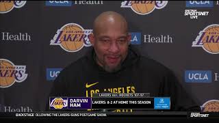 Darvin Ham Postgame Interview  Los Angeles Lakers beat Houston Rockets 10797 [upl. by Tallbott]