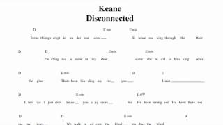 Keane  Disconnected Guitar Chords [upl. by Nashbar]