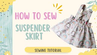 Learn to Sew How to Sew A Baby Suspender Skirt Fast Sewing Project [upl. by Eirruc]