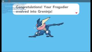 My frogadier evolves into greninja Pokemon brick bronze [upl. by Jessamyn601]