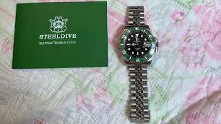 Relógio Steeldive SD1953 pulseira jubileu importado do AliExpress ￼ [upl. by Kirsch81]