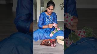 ✨️இந்த idea கூட நல்லாதாங்க இருக்கு🥰 🥰 சம்பங்கி பூ மாலை  Easy DIY Flower Garland usa shorts vlog [upl. by Mikael182]