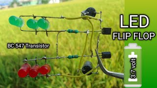 How To Make FLIP FLOP LED Flasher Police Circuit Using BC547 TransistorIn led [upl. by Grewitz]