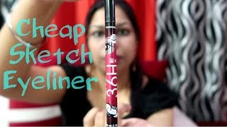 Yanqina 36H Waterproof Precision Eyeliner Review Affordable Sketch Eyeliner [upl. by Nowd]