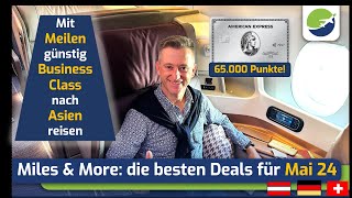 Aktuelle Miles amp More Deals l Günstig mit Meilen Business Class fliegen milesandmore [upl. by Hterag]