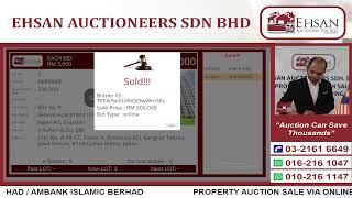 PROPERTY AUCTION SALE VIA ONLINE BIDDING AMBANK M BERHAD  AMBANK ISLAMIC BERHAD [upl. by Aicatsana]