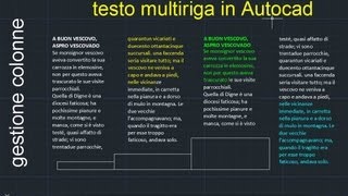 Testo Multiriga con AutoCAD [upl. by Graniah879]