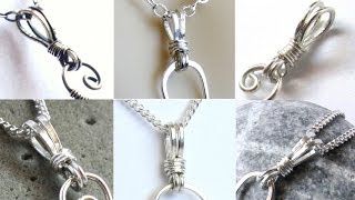 Jewelry Tutorial  Wire Wrapped Bail for Pendants [upl. by Ynotna]