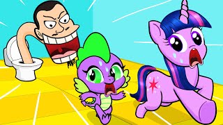 Twilight Sparkle and Spikes Escape  MY LITTLE PONY  Stop Motion Paper [upl. by Picco265]