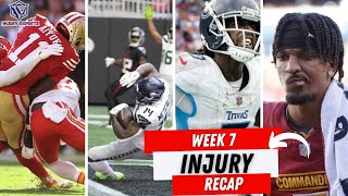 2024 NFL Season  Week 7 Injury Recap [upl. by Negam]