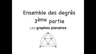 Construire un graphe PLANAIRE ayant un ensemble donné de degrés [upl. by Fausta214]