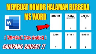 Cara Mudah Membuat Nomor Halaman Berbeda di Ms Word [upl. by Naxor]