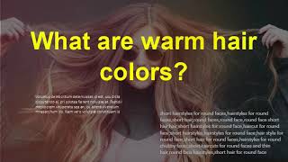 What hair colors are good for warm skin tones What are warm hair colors [upl. by Adelina]