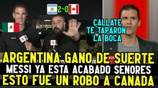 MEXICANO EXPLOTA POR TRIUNFO ARGENTINO ANTE CANADA POR 2 A 0 EN LA COPA AMERICA 2024 [upl. by Hancock]