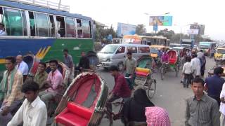 Incredible traffic in Dhaka Bangladesh in HD 2014 part 2 [upl. by Ahsha]