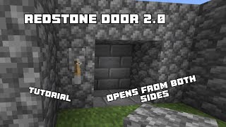 Redstone door 20  Tutorial [upl. by Leirbma]