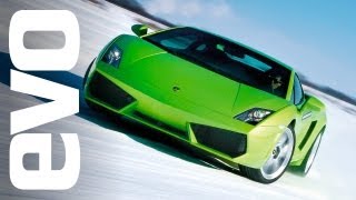 Lamborghini Gallardo LP5502 driven on frozen lake in Inner Mongolia [upl. by Arekat]