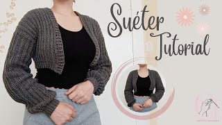 ✨Sueter Corto Tejido a Crochet Paso a Paso 🔥 Grandiosa idea de tejido para vender💲 [upl. by Clementina]