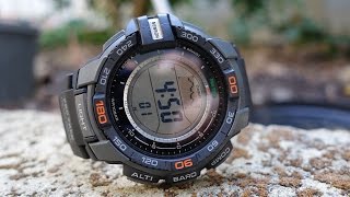 Casio Pro Trek Triple Sensor Watch Review PRG2701 amp comparison with Pathfinder  Perth WAtch 32 [upl. by Annelak]