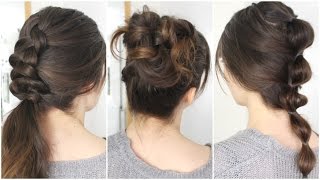 3 Easy Heat Free Hairstyles [upl. by Eiramanig]