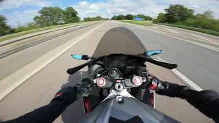 RSV4 1100 2023 ON AUTOBAHN  AKRAPOVIC [upl. by Elmore]