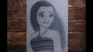 How to draw MOANA step by step  MOANA [upl. by Salomi]