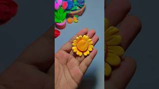 ৫ সেকেন্ডে সুপার ক্লে দিয়ে ফুল বানানো diy howtomakeclaykitchenset craft pottery diy clayart [upl. by Dnaleel842]