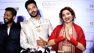 Ankita Lohkhande And Vicky Jain On Ramp At Bombay Times Fashion Week 2024 [upl. by Innos]