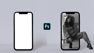 How to create an iPhone X Mockup  Photoshop Tutorial  Add any photo to iPhone Screen [upl. by Deane912]