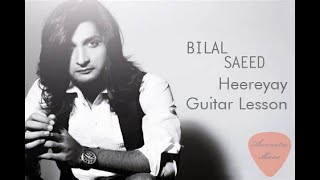 Heeriye l BILLAL SAEED l Easiest Guitar Lesson with capo Guitar chordsintro [upl. by Estrella193]