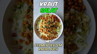 Krautsalat mit fermentiertem Knoblauch rezept vegan sauerkraut [upl. by Jimmie]