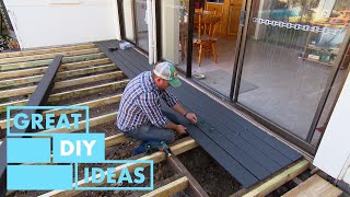 AMAZING Backyard Deck Makeover  DIY  Great Home Ideas [upl. by Sigvard]