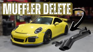 991 GT3 GMG exhaust install [upl. by Annahsar]