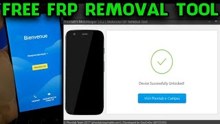 New Free Remove FRP all Motorola One Click  All Models By Motorola FRP Removal Tool v502 [upl. by Marler]