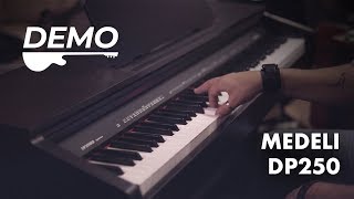 Medeli DP250 Digital Piano Keyboard Demo  88 Key Weighted Touch Sensitive [upl. by Claude]