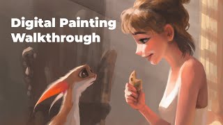 Digital Painting Process Explained [upl. by Eeima]