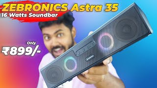 ZEBRONICS Astra 35 Wireless Soundbar  16 Watts  Upto 24h Backup  Call Function [upl. by Clemens]