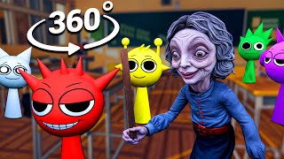 Sprunki CAUGHT Red Handed in School Classroom 360 VR [upl. by Adnalahs287]